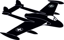 Picture of De Havilland Venom Swiss Air Force Car Sticker